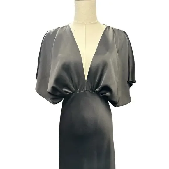 Anthropologie BHLDN Amelia Deep-V Satin Maxi Dress - Picture 5 of 7